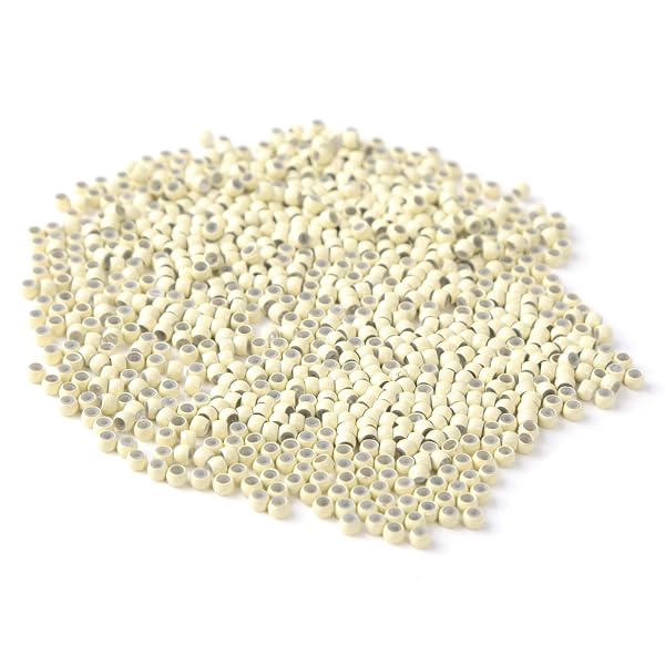 Vlasy Silicone Lined Nano Beads, 3mm Nano Rings, 200 Pcs Blonde