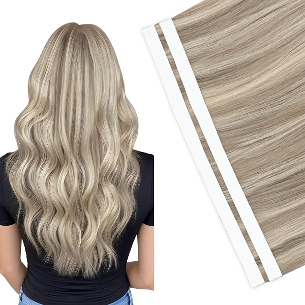 Vlasy Tape in Weft Hair Extensions Human Hair 20 Inch P16/60A# 2 Pcs